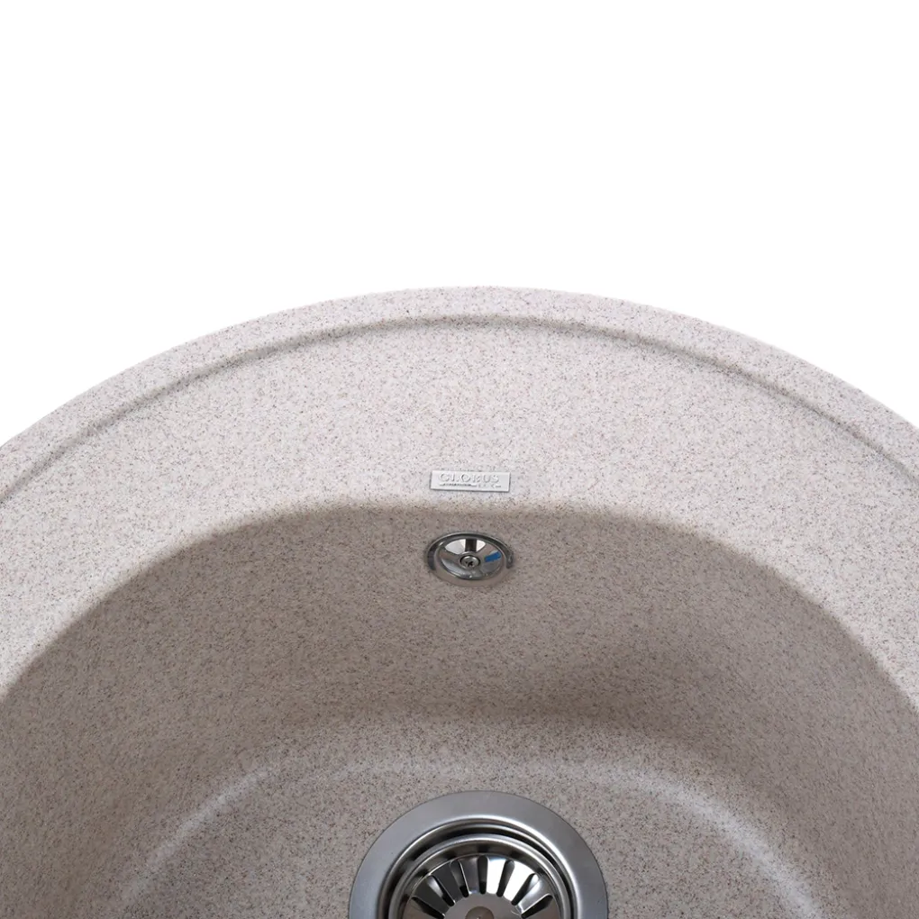 Гранітна мийка Globus Lux MARTIN 510 мм-А0008, мигдаль- Фото 3